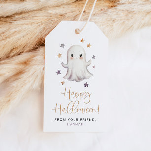 JOLIE Cute Ghost Boho Stars Happy Halloween Treat Gift Tags
