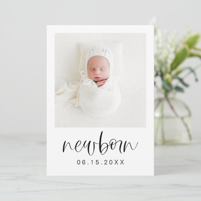 JOLIE Modern 1st Birthday Milestone Photo Banner I Invitation (Standing Front)