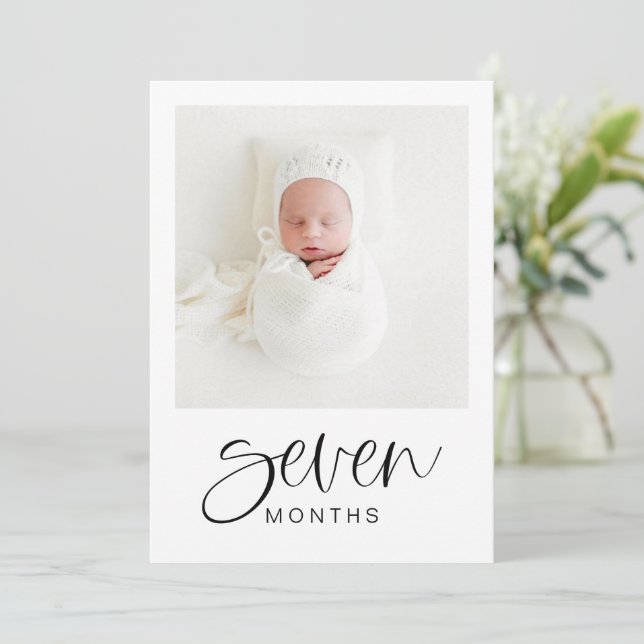 JOLIE Modern 1st Birthday Milestone Photo Banner I Invitation (Standing Front)