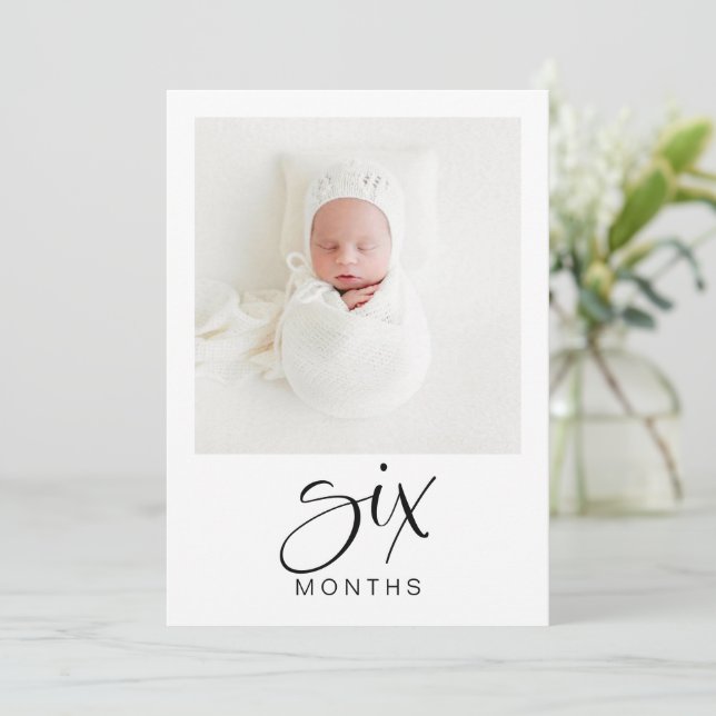 JOLIE Modern 1st Birthday Milestone Photo Banner Invitation (Standing Front)