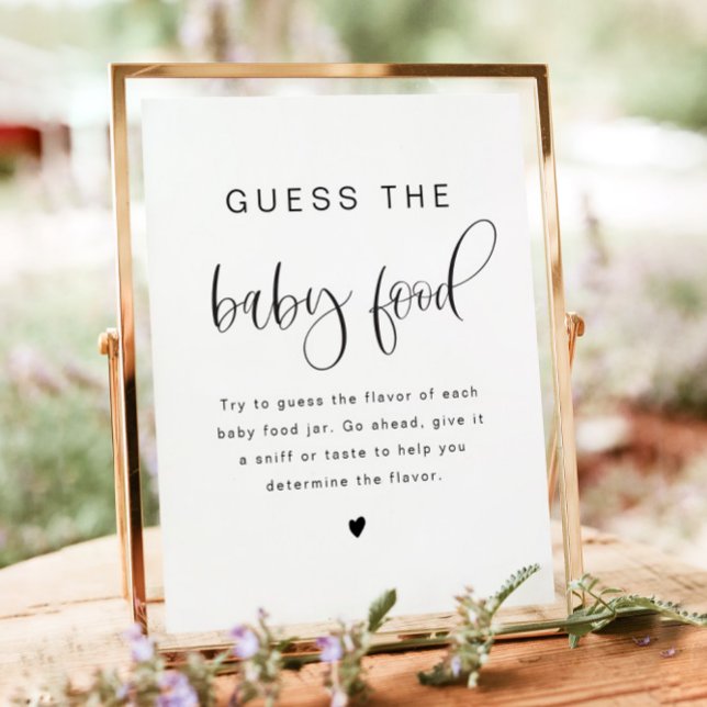 JOLIE Modern Boho Guess The Baby Food Game Sign (Creator Uploaded)