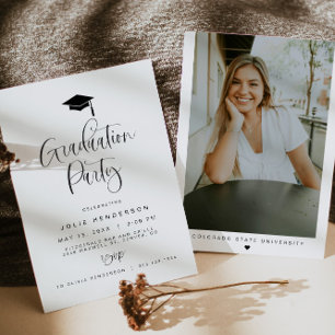 JOLIE Modern Minimal Typography Script Graduation Invitation