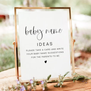 JOLIE Modern Minimalist Baby Name Ideas Game Sign