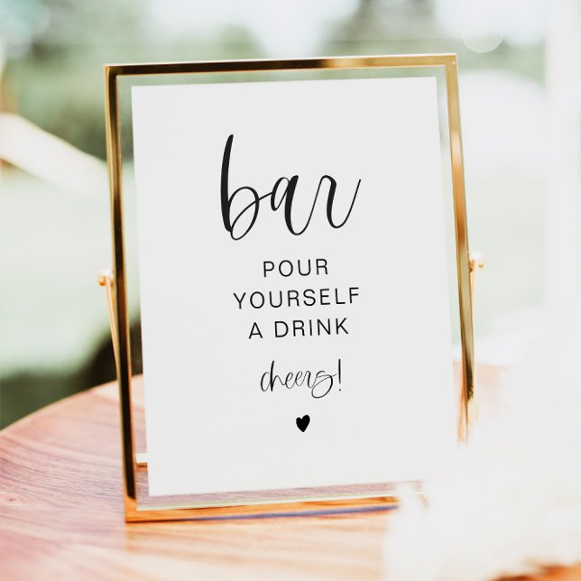 JOLIE Modern Minimalist Self Serve Bar Sign (Creator Uploaded)