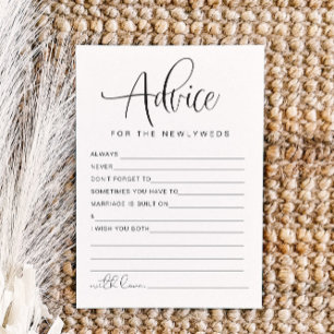 JOLIE Modern Newlywed Advice and Wishes Game Card
