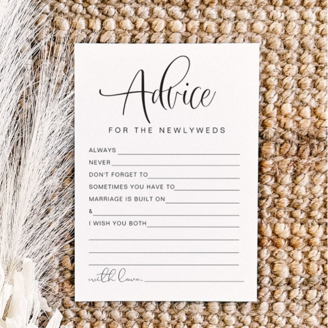 JOLIE Modern Newlywed Advice and Wishes Game Card (Creator Uploaded)
