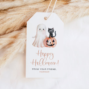 JOLIE Pumpkin Cat Ghost Happy Halloween Treat Gift Tags