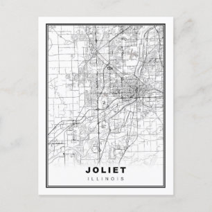 Joliet Map Postcard