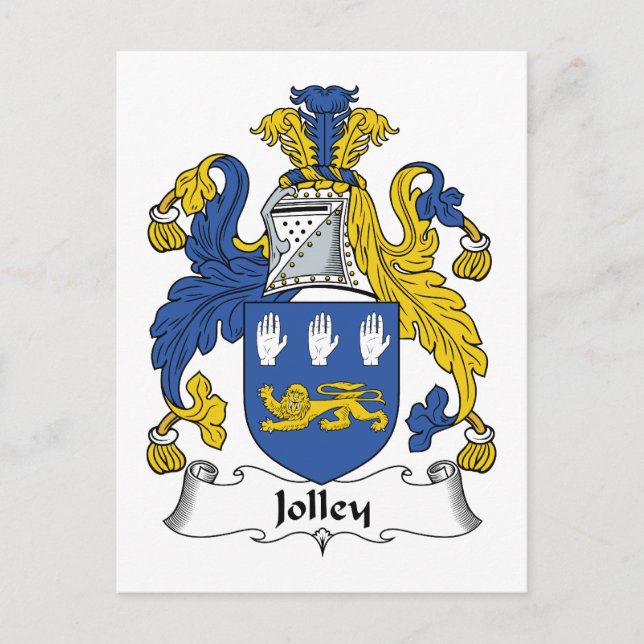Jolley Family Crest Postcard (Front)
