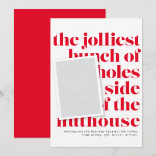 Jolliest Bunch Holiday Tradition Portrait Front Invitation