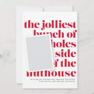 Jolliest Bunch Holiday Tradition Portrait Photos Invitation