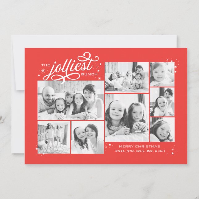 Jolliest Bunch Multi Photo Holiday Newsletter (Front)