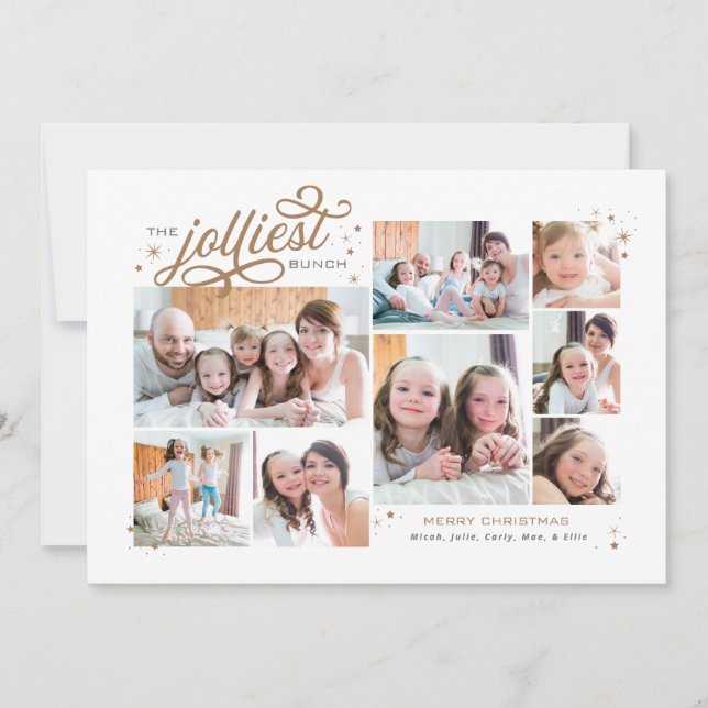 Jolliest Bunch Multi Photo Holiday Newsletter (Front)