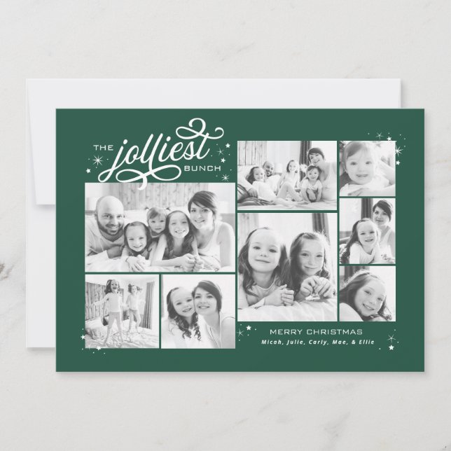 Jolliest Bunch Multi Photo Holiday Newsletter (Front)