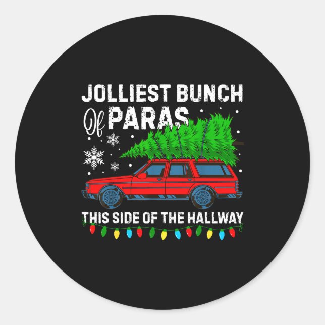 Jolliest Bunch Of Paras This Side Of The Hallway C Classic Round Sticker (Front)