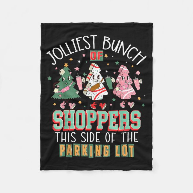 Jolliest Bunch Of Shoppers This Side Of The Parkin Fleece Blanket (Front)
