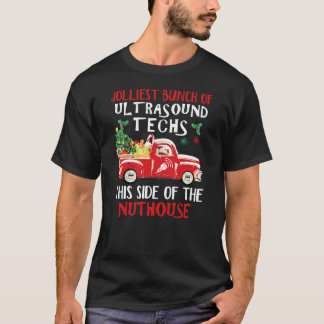 Jolliest Bunch Of Ultrasound Techs Merry Christmas T-Shirt