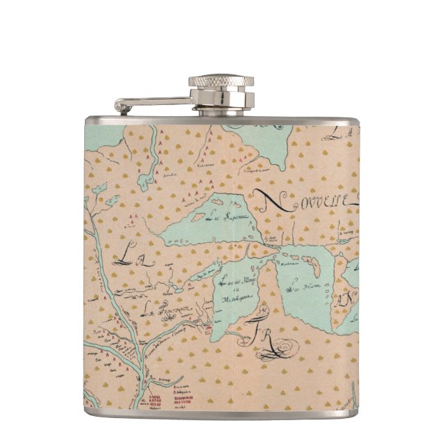 JOLLIET: NORTH AMERICA 1674 HIP FLASK (Front)