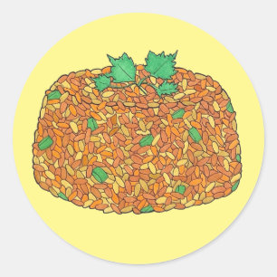 Jollof Rice Nigerian Ghanaian West African Food Classic Round Sticker