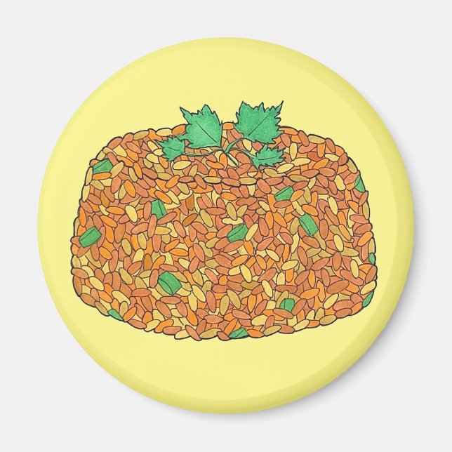 Jollof Rice Nigerian Ghanaian West African Food Magnet (Front)