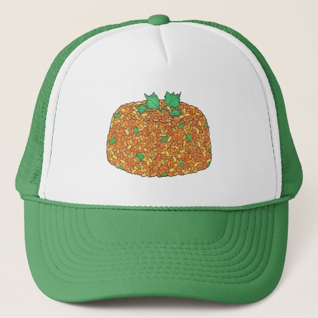 Jollof Rice Nigerian Ghanaian West African Food Trucker Hat (Front)