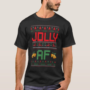 Jolly AF Ugly Christmas Pajama Sweater Xmas Sweat