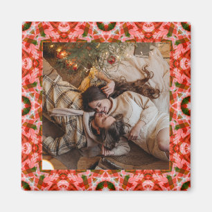 Jolly and Festive Christmas Photo Picture Frame Magnet