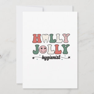 Jolly and Hygienist dental dentist Christmas Santa Thank You Card