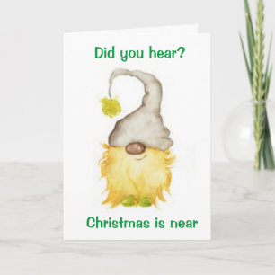 JOLLY AND VERY MERRY GNOME JUST FOR "YOU" HOLIDAY CARD