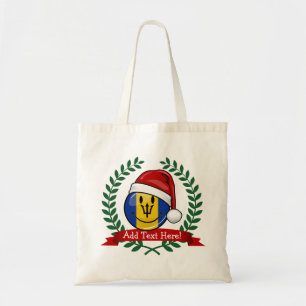 Jolly Barbados Flag Christmas Style Tote Bag