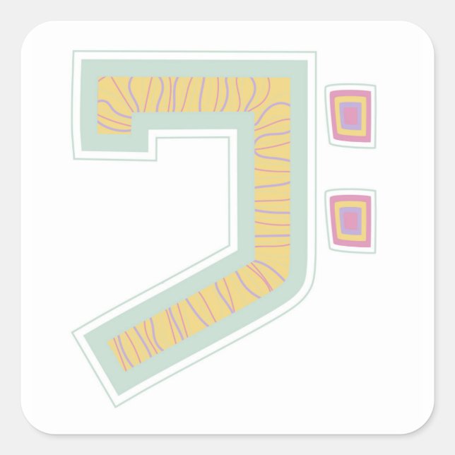 jolly bass clef square sticker (Front)
