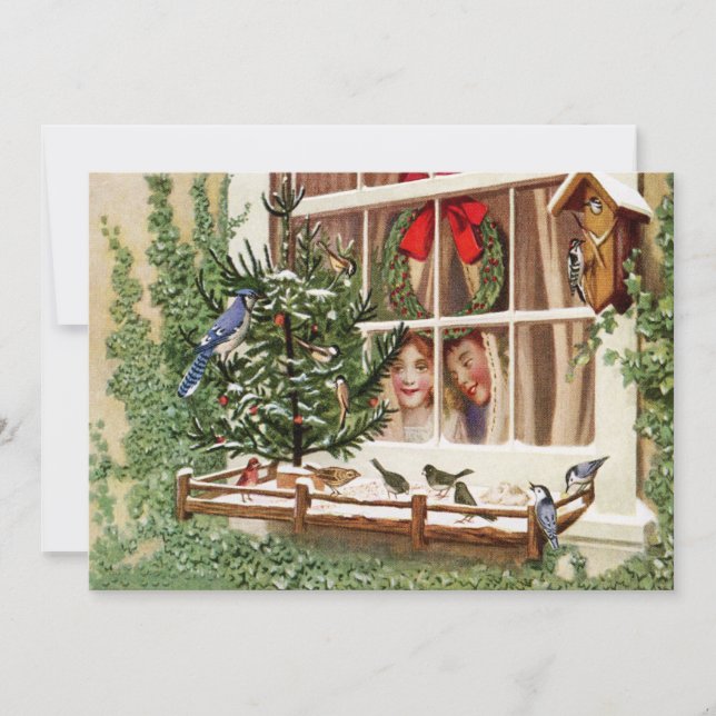 Jolly Birds Christmas Holiday Card (Front)