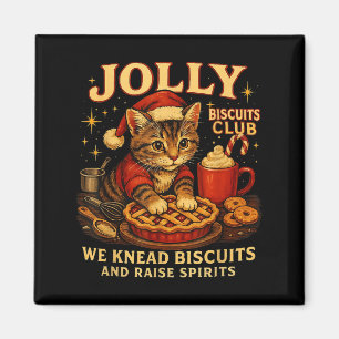 Jolly Biscuits Club We Knead Cat Xmas  Magnet