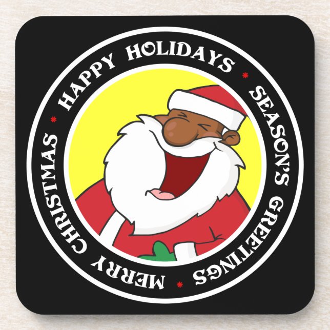 Jolly Black Saint Nicholas Coaster (Front)