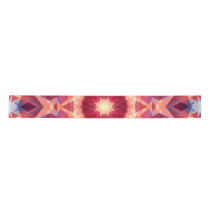 Jolly Bright Red Golden Christmas Star Decorative  Satin Ribbon