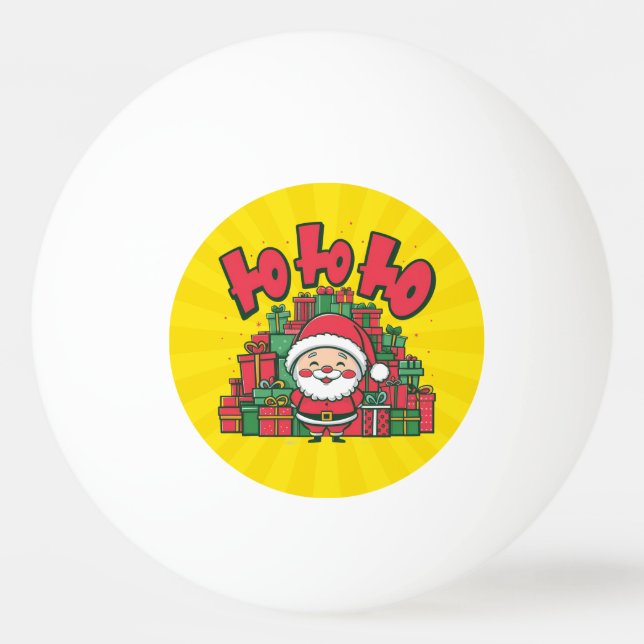 Jolly Cartoon Santa Christmas-67748 Ping Pong Ball (Front)