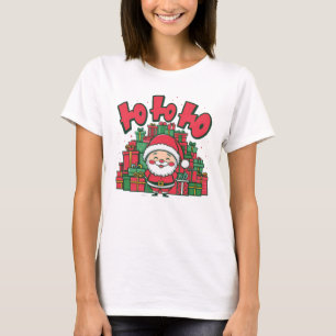 Jolly Cartoon Santa Christmas-67748 T-Shirt