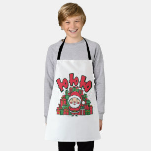 Jolly Cartoon Santa Christmas Apron