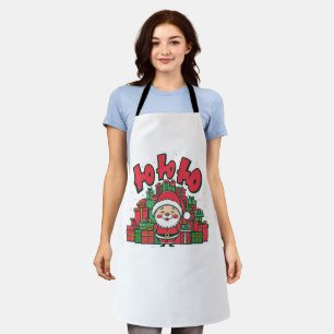 Jolly Cartoon Santa Christmas Apron