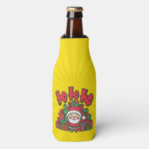 Jolly Cartoon Santa Christmas Bottle Cooler