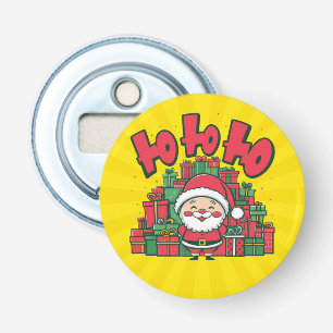 Jolly Cartoon Santa Christmas Bottle Opener