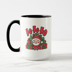 Jolly Cartoon Santa Christmas Mug
