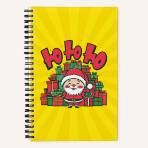 Jolly Cartoon Santa Christmas Notebook