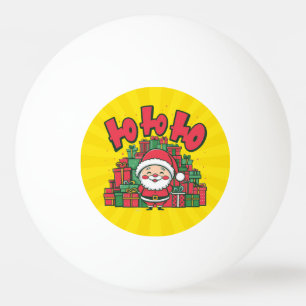 Jolly Cartoon Santa Christmas Ping Pong Ball