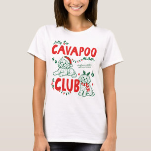 Jolly Cavapoo Mum Club Christmas Dog Lover T-Shirt