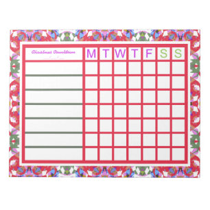 Jolly Cheerful Christmas Weekly Reminder Planner Notepad