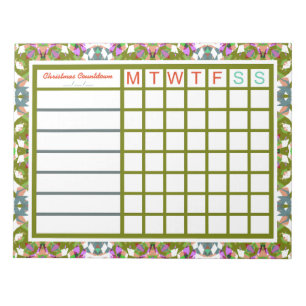 Jolly Cheerful Christmas Weekly Reminder Planner Notepad