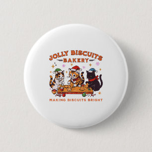 Jolly Christmas Biscuits Bakery Baking Crew Xmas C 6 Cm Round Badge