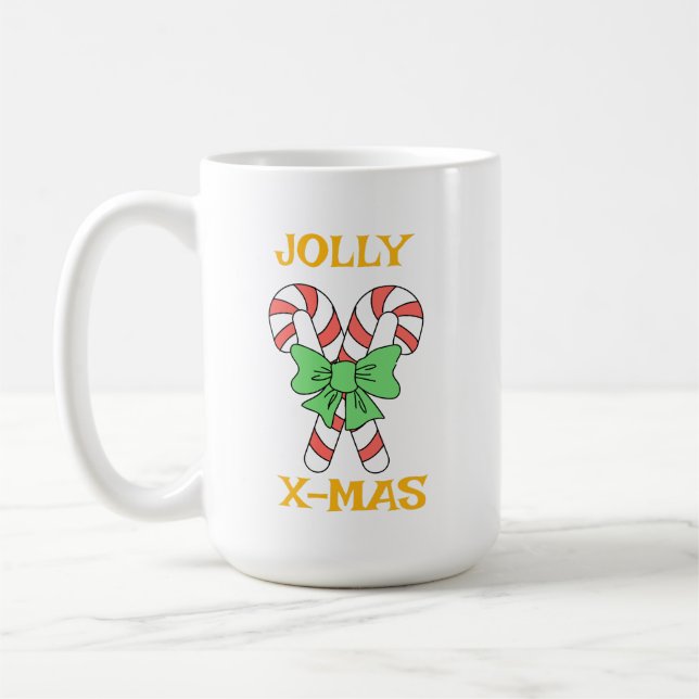 JOLLY CHRISTMAS COFFEE MUG (Left)
