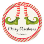 Jolly Christmas Elf Legs Stripes Holiday